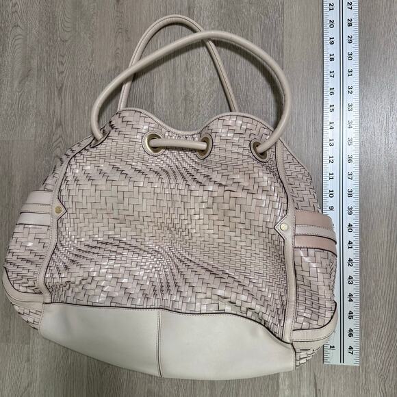 Cole Haan Genevieve Woven Denny Satchel Bag - Picture 13 of 14